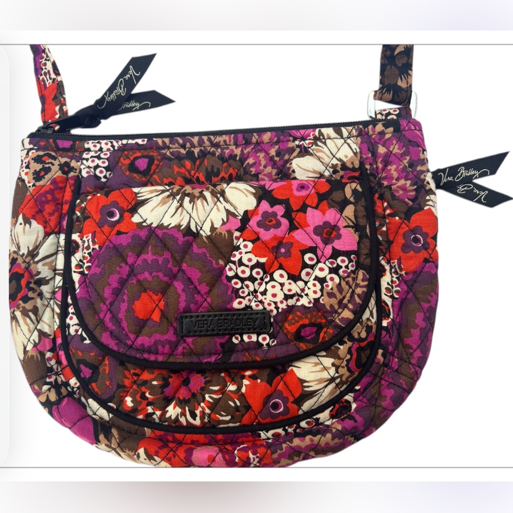VERA BRADLEY NWOT Lizzy Crossbody Hipster Rosewood Purse Bagl